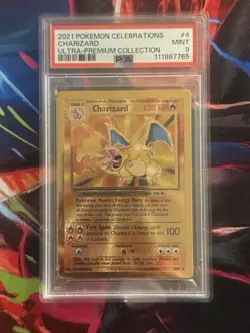 PSA 9 2021 Pokemon Celebrations Classic Collection Charizard HOLO Gold Card #4 - Image 3