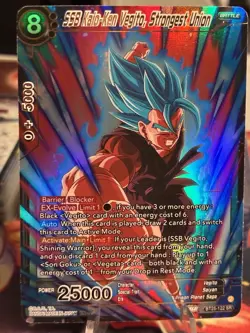 SSB Kaio-Ken Vegito, Strongest Union BT25-122 SR Gold Dragon Ball Super CCG Card - Image 1