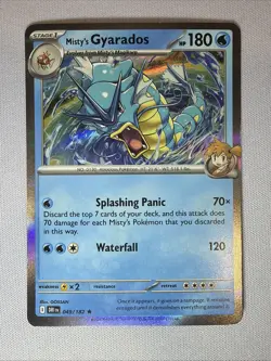Pokemon TCG Misty's Gyarados Holo Rare Card 49/182 Destined Rivals - Image 1