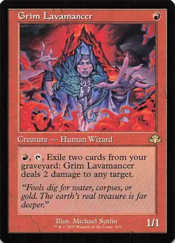 Grim Lavamancer (Retro Frame) R Dominaria Remastered 324 NM - Image 1