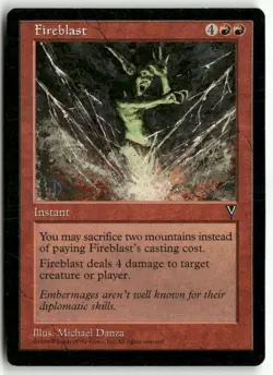 Fireblast Common Visions Magic: The Gathering Lightly Played - Image 1