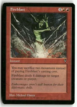 Fireblast Common Visions Magic: The Gathering Lightly Played - Image 1