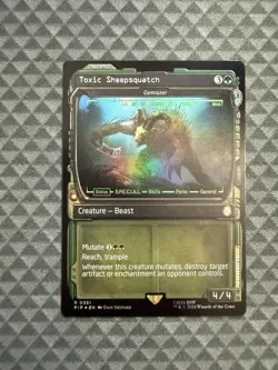 MTG Toxic Sheepsquatch #0351 Foil Showcase Rare Universes Beyond: Fallout (PIP) - Image 1