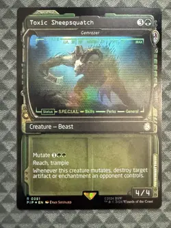 MTG Toxic Sheepsquatch #0351 Foil Showcase Rare Universes Beyond: Fallout (PIP) - Image 2