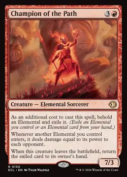 MTG Champion of the Path FOIL Lorwyn Eclipsed #130 Rare Magic The Gathering - Image 1