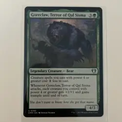 NMT MTG Goreclaw, Terror of Qal Sisma Commander Masters Regular Legendary Green - Image 1