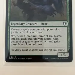 NMT MTG Goreclaw, Terror of Qal Sisma Commander Masters Regular Legendary Green - Image 3