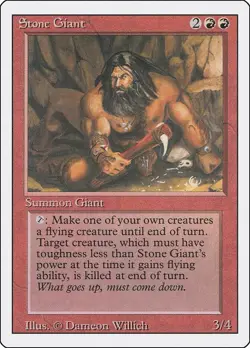 Stone Giant Uncommon Revised Edition Magic: The Gathering Heavily Played - Image 1