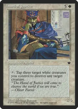 Hand of Justice Rare Fallen Empires Magic: The Gathering Heavily Played - Image 1