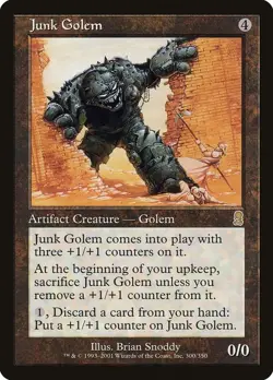 Junk Golem 300 Rare Odyssey Magic: The Gathering Lightly Played - Image 1