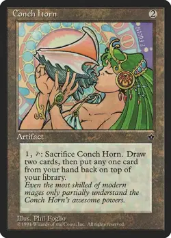 Conch Horn Rare Fallen Empires Magic: The Gathering Heavily Played - Image 1