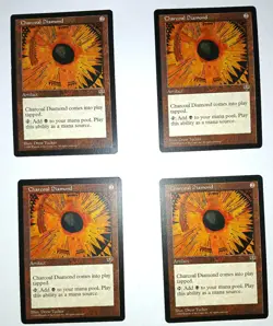 Magic the Gathering * MTG * 4 X Charcoal Diamond * Mirage Edition - Image 1