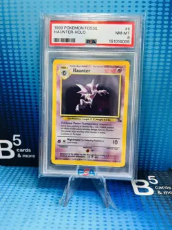 1999 Pokemon Fossil Haunter Unlimited HOLO 6/62 PSA 8 - Image 1