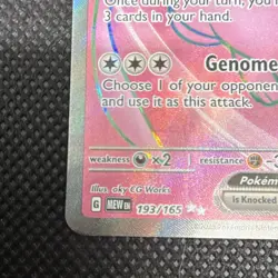 Pokemon Mew ex 193/165 Sv: Scarlet & Violet 151 Ultra Rare Full Art Holo 180HP - Image 5