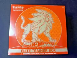 Pokemon TCG Sun and Moon Base Set ETB Elite Trainer Box New Sealed Solgaleo - Image 1