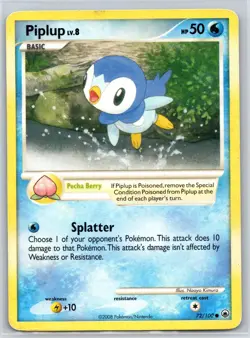 Piplup 72/100 C Majestic Dawn HP Pokemon - Image 1