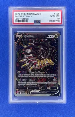 2022 Pokemon SWSH Lost Origin #186 FA/Giratina V PSA 10 Gem Mint - Image 1