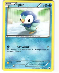 Piplup Common Pokemon TCG Dark Explorers 27/108 MP - Image 1