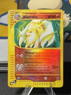 Pokemon TCG Ninetales 057/165 Expedition Base Set Reverse Holo Rare Vintage 2002 - Image 1