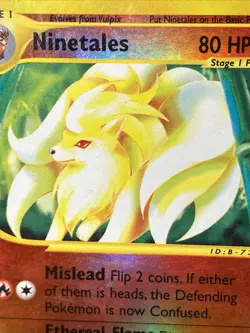 Pokemon TCG Ninetales 057/165 Expedition Base Set Reverse Holo Rare Vintage 2002 - Image 2