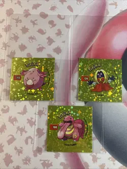 2001 Taps Gold Holo Lickitung Jynx Chancey Pog Stickers Pokemon Non-TCG - Image 1