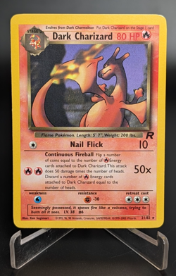 Dark Charizard - Team Rocket Non Holo 21/82 - Pokemon TCG (Vintage WoTC) - LP/MP - Image 1