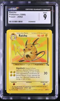 1999 Pokemon Raichu #29 CGC 9 - Image 1