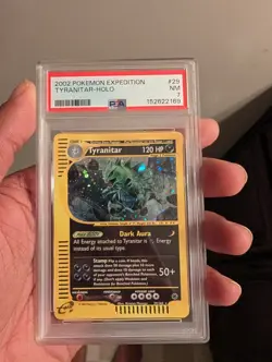 2002 POKEMON EXPEDITION TYRANITAR HOLO NM 7 PSA #29 - Image 3