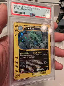 2002 POKEMON EXPEDITION TYRANITAR HOLO NM 7 PSA #29 - Image 4