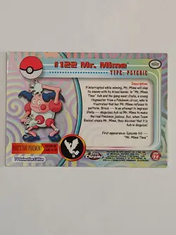 Pokemon Topps Chrome Mr. Mime #122 - Image 2