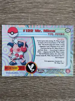 Pokemon Topps Chrome Mr. Mime #122 - Image 4