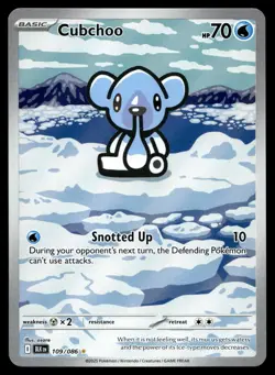 POKEMON CUBCHOO BLACK BOLT 109/086 HOLO ILLUSTRATION RARE NM/M - Image 1