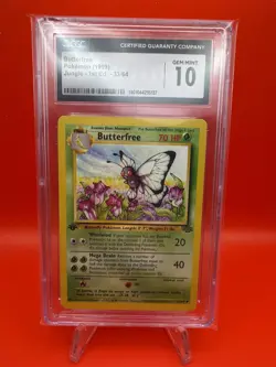 1999 POKEMON JUNGLE - 1ST ED #33/64 BUTTERFREE CGC 10 GEM MINT - Image 1