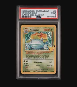 2021 Pokemon Celebrations Classic Collection #15 Venusaur-Holo PSA 9 - Image 1