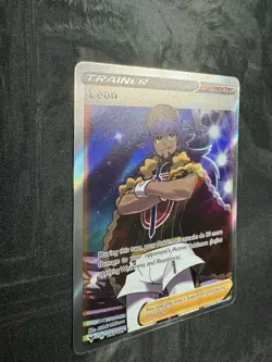 2020 Pokemon TCG Leon 182/185 Vivid Voltage Full Art Holo Ultra Rare NM-M - Image 4