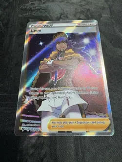2020 Pokemon TCG Leon 182/185 Vivid Voltage Full Art Holo Ultra Rare NM-M - Image 5