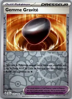 Carte Pokemon Dresseur Gemme Gravite 137/142 Reverse - 2024 - Image 1