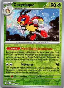Carte Pokemon Coxyclaque 003/142 Reverse - 2024 - Image 1
