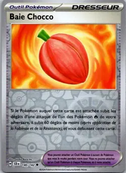 Carte Pokemon Dresseur Baie Chocco 140/142 Reverse - 2024 - Image 1