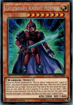 Yugioh Legendary Knight Hermos DRL2-EN008 1st Edition Secret Rare NM - Image 1
