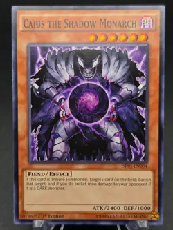 Caius the Shadow Monarch SR01-EN004 YuGiOh Structure Deck Emperor of Darkness LP - Image 1