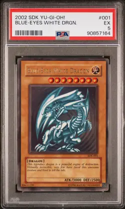 2002 YU-GI-OH! STARTER DECK: KAIBA #001 BLUE-EYES WHITE DRAGON PSA 5 - Image 1