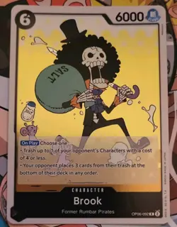 OP06-092 - Brook - Rare - Wings Of The Captain - New & Mint - One Piece Card - Image 1