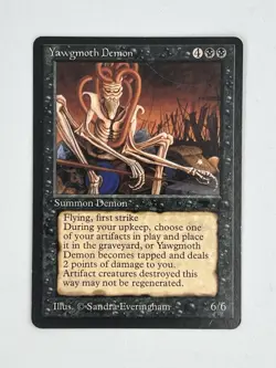 MTG YAWGMOTH DEMON Antiquities Regular LP/NM Magic The Gathering - Image 1