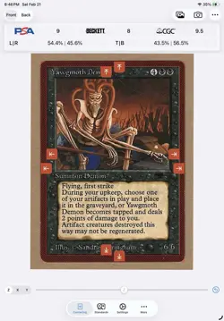 MTG YAWGMOTH DEMON Antiquities Regular LP/NM Magic The Gathering - Image 3