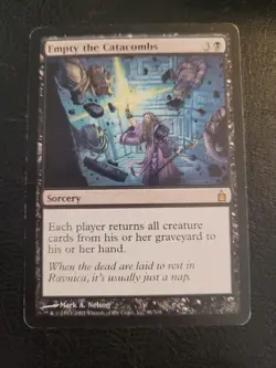 Empty the Catacombs (86) Ravnica: City of Guilds LP MTG Magic Black Rare - Image 1