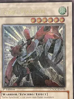 Turbo Warrior Grey Misprint Csoc 1st Ed Ultimate Rare Yugioh Crossroads Of Chaos - Image 3