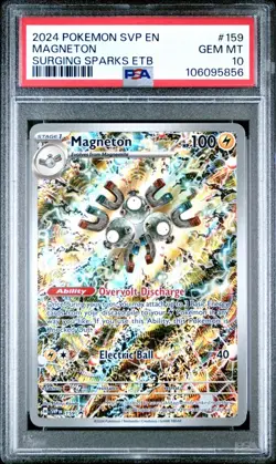 2024 POKEMON SVP EN-SV BLACK STAR PROMO #159 MAGNETON PSA 10 - Image 1