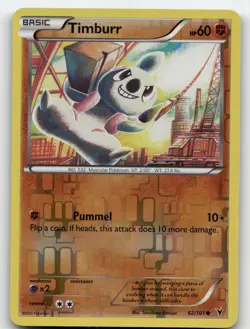 TIMBURR 62/101 COMMON REVERSE HOLO NOBLE VICTORIES POKEMON LIGHTLY PLAYED - Image 1