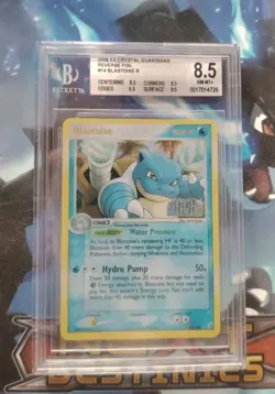 POKEMON BLASTOISE 14/100 CRYSTAL GUARDIANS HOLO ENG BGS 8.5 - Image 1